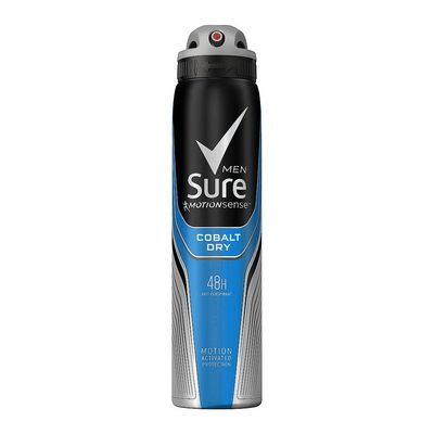 Sure Men MotionSense Cobalt Dry Anti-Perspirant Deodorant – 250ml - Image 2