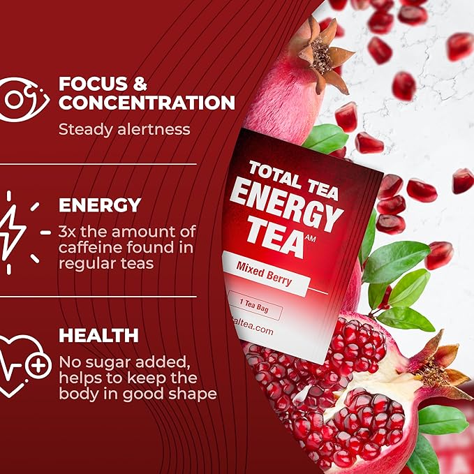Total Tea Detox Guayusa Energy Tea All Natural Herbal Tea Energy & Focus 20 Teabags - Image 6