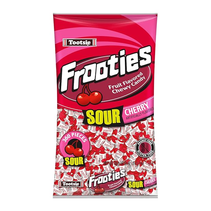 Tootsie Roll Sour Frooties – 2 Pound Bag of Individually Wrapped Chewy Candy – Gluten Free, Peanut Free – Sour Cherry, 38.8 oz. - Image 6