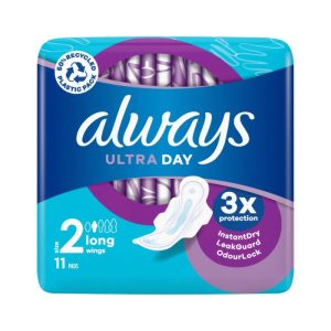 Always Ultra Day With Wings (Size 2 Long) 11pk