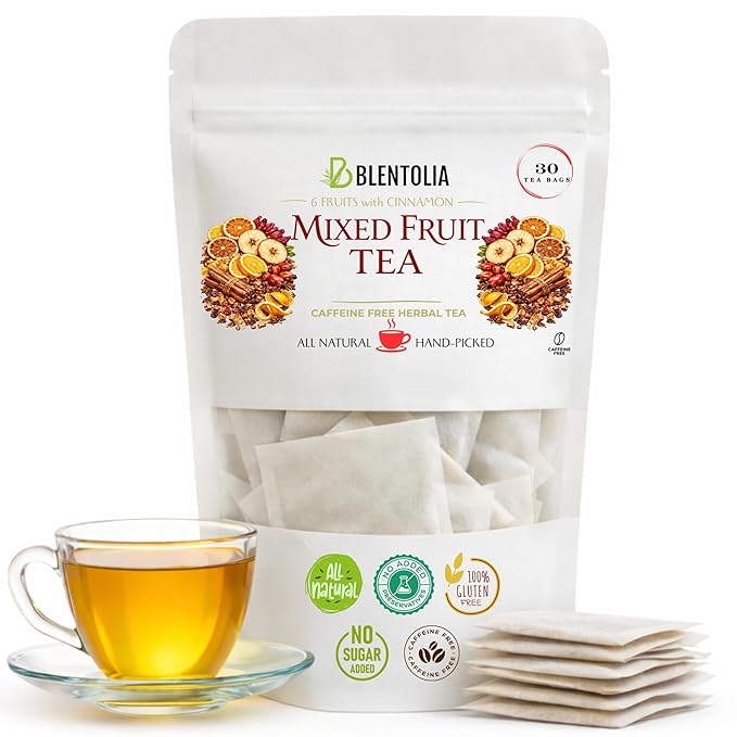Blentolia Mixed Fruit Tea 100% Natural Herbal Fruit Blend 30 Tea Bags - Image 2
