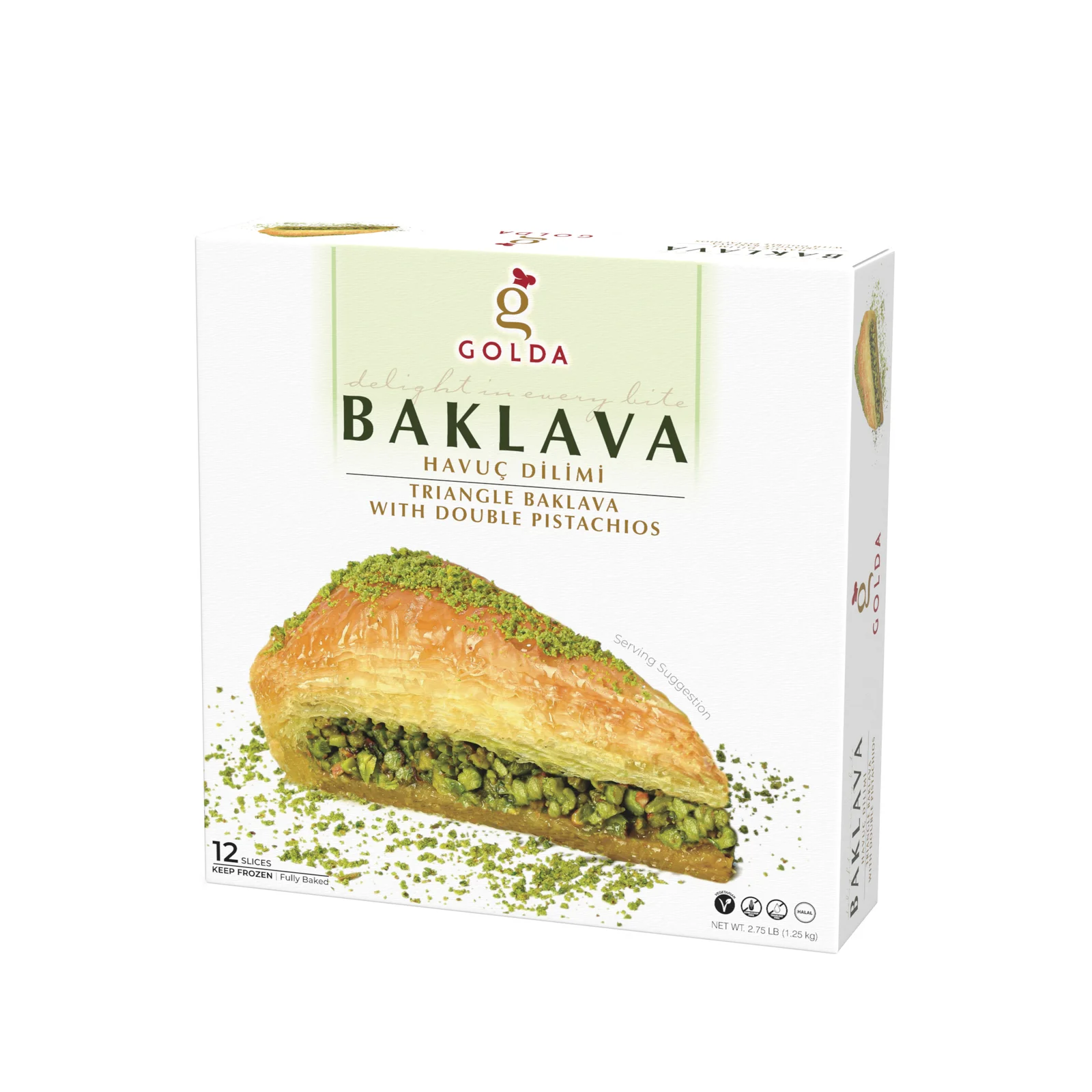 Golda Triangle Baklava with Double Pistachios 2.75 lb - Image 2