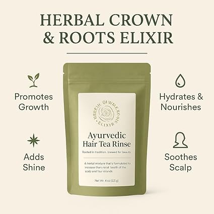 Herbal Crown & Roots Hair Tea Rinse Natural Scalp and Root Strengthening Treatment - Image 4