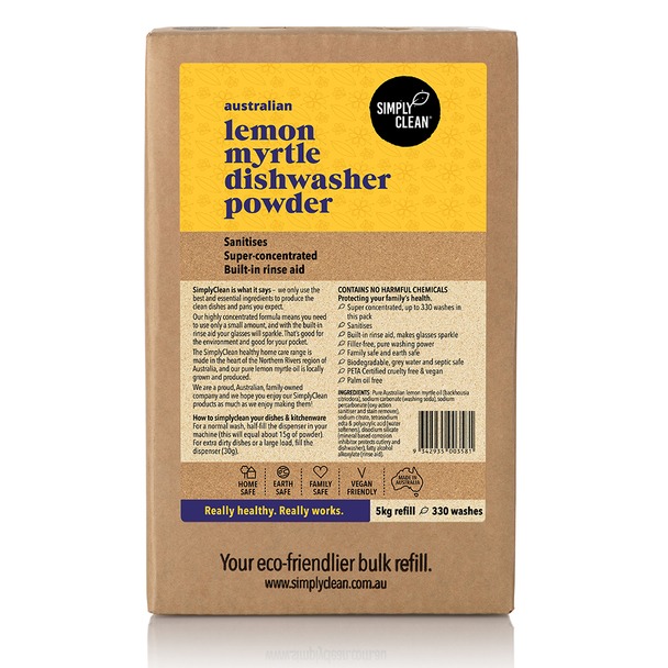 Lemon Myrtle Dishwasher Powder 5KG - Image 2