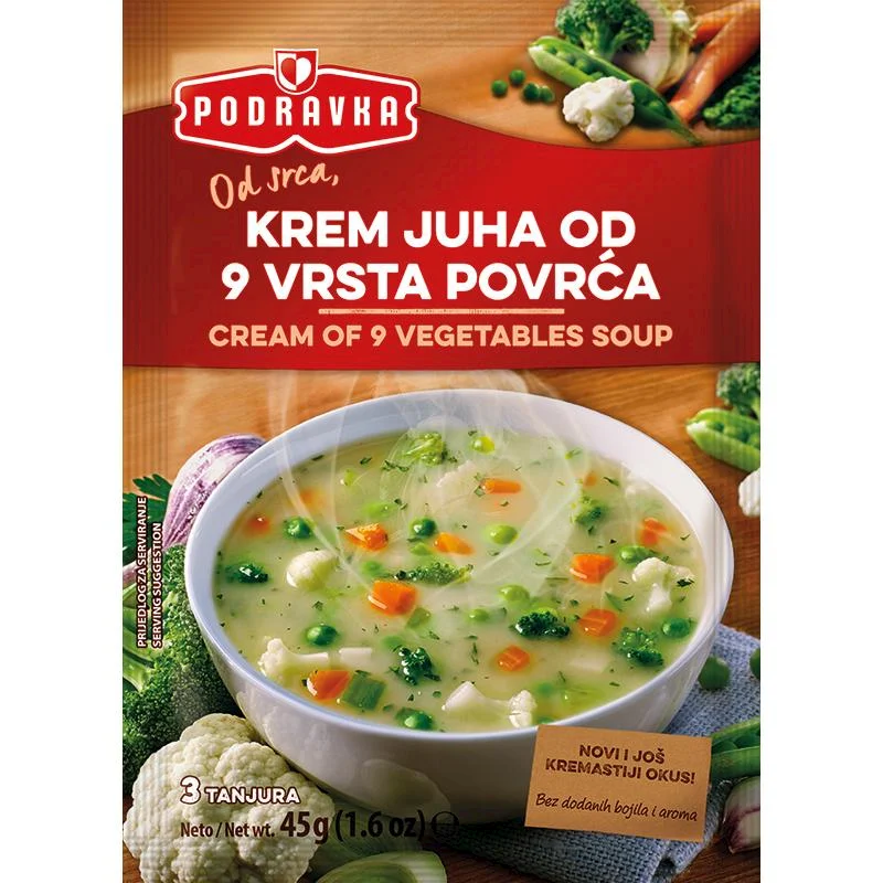 Podravka Cream of 9 Vegetables Soup 45gr - Image 2