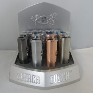 Scorch #61540 Torch/Flint Igniter 3T W/Cigar Punch Assort Color 12ct