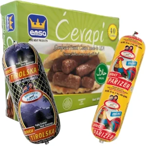 Meat Basket #1 (Cevapi, Veal Sausage and Chicken Bologna)