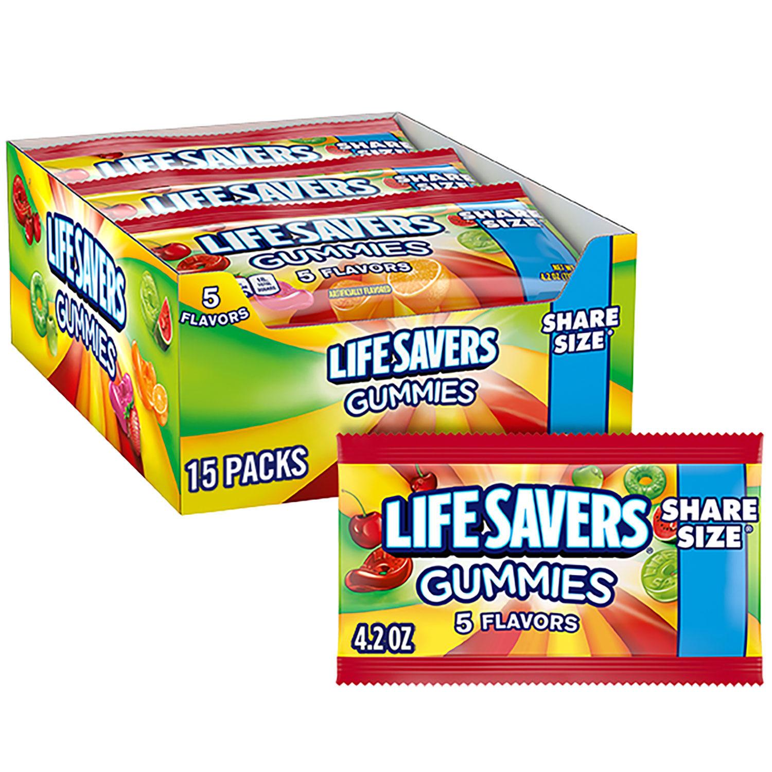 Lifesavers Gummies Share Size 15 Count 4.2 Ounce Bags Tray - Image 2