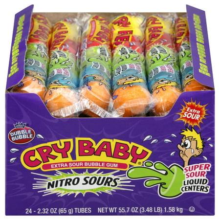 Cry Baby Nitro Sours Extra Sour Bubble Gum 24 Count 2.32 Ounce - Image 2