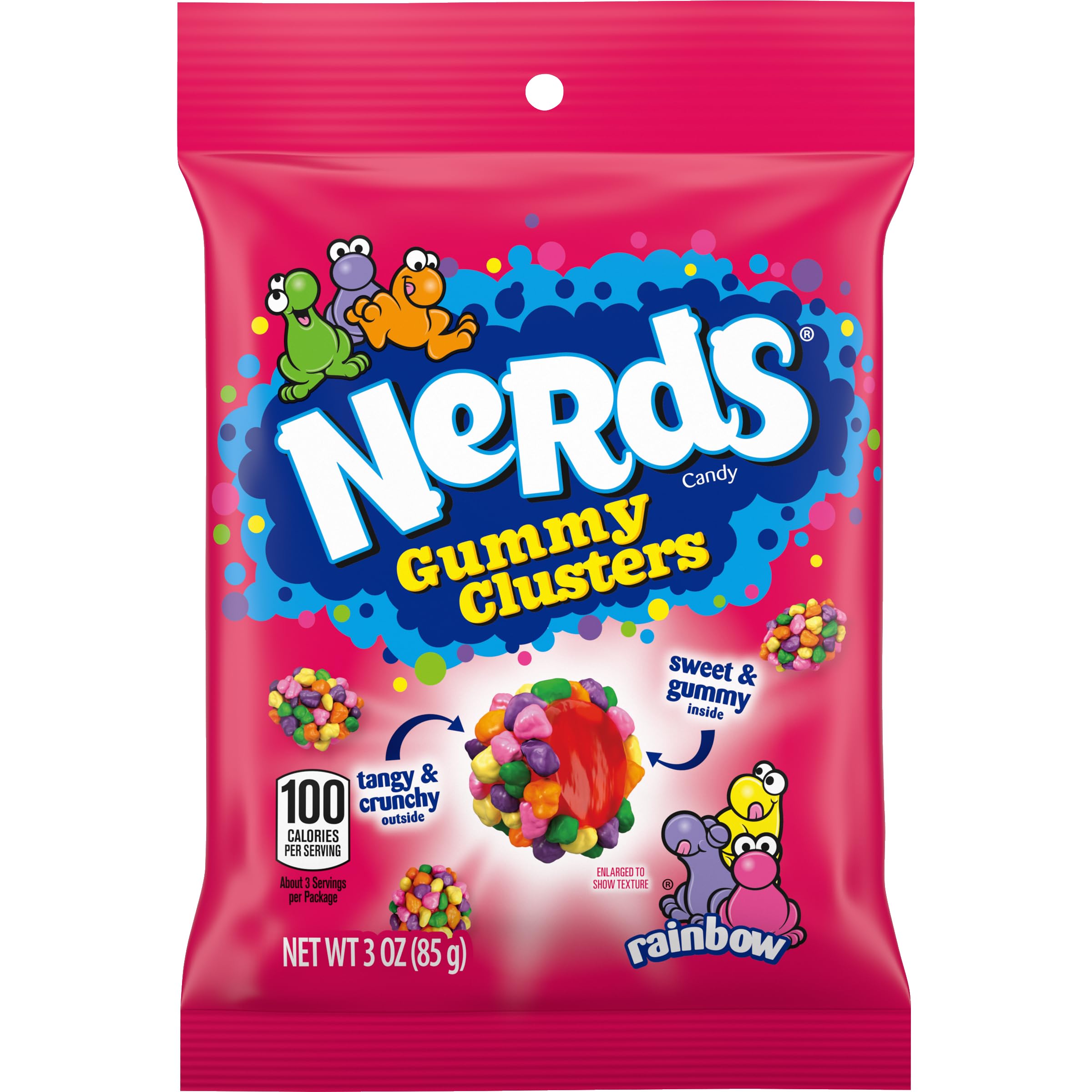 Nerds Gummy Clusters 3 Oz Peg Bag Rainbow - Image 2