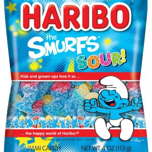Haribo 4 Oz Sour Smurfs Peg Bag