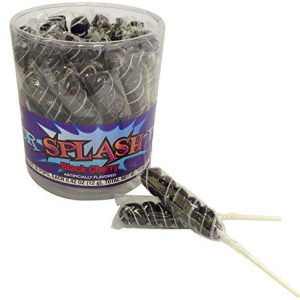 Splash Pops Black Cherry Lollipops 30 Count Tub