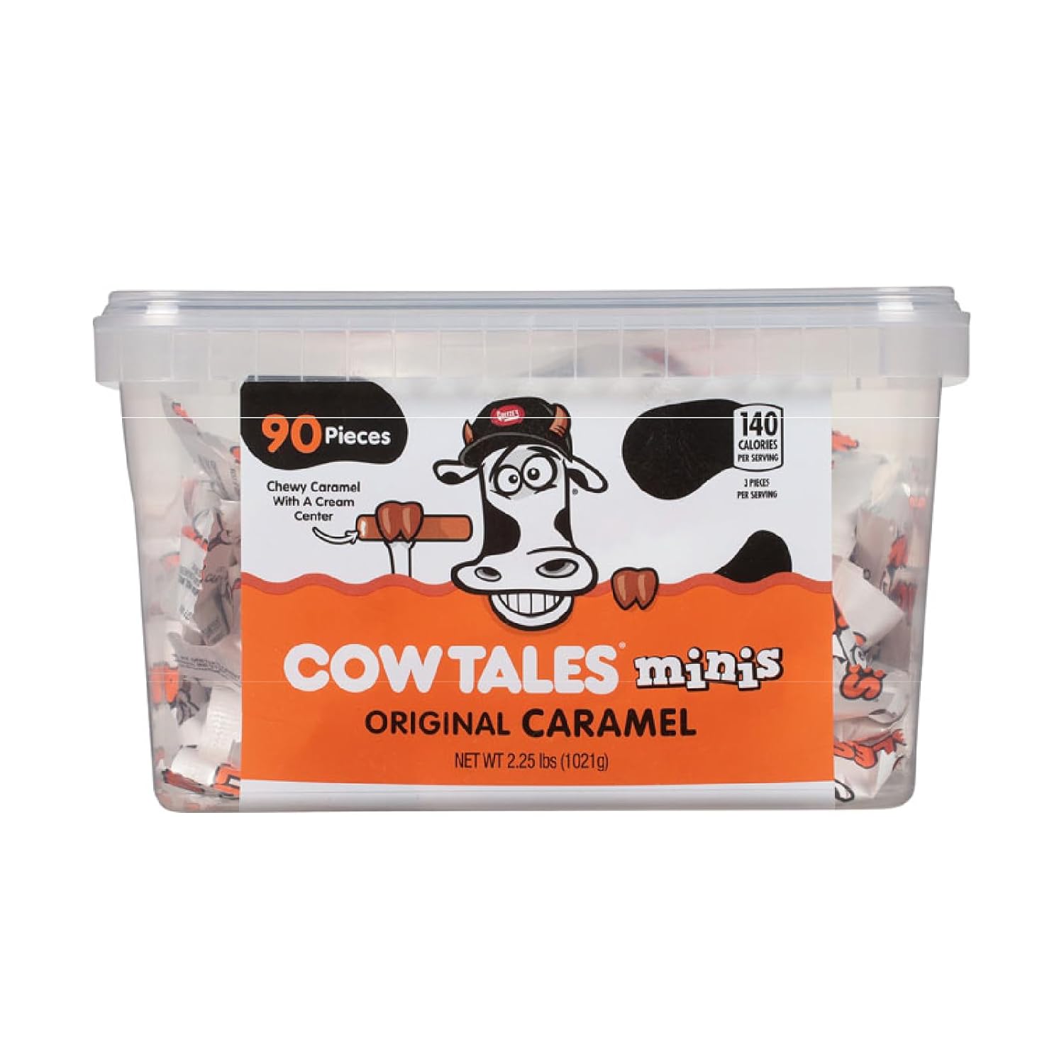 Goetze’s Vanilla Cow Tales Minis 2.25 Pound Tub 90 Pieces