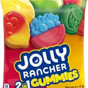 Jolly Rancher 2 in 1 Gummies Misfits 6.5 oz Peg Bag 6ct