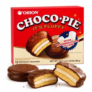 Orion Korea Chocolate Pie Marshmallow Cake 12ct Box 8 Pack