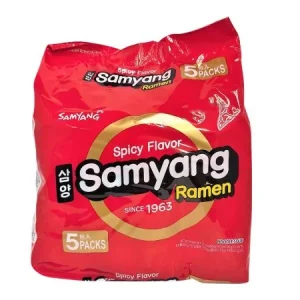 Samyang hot chicken spicy flavour noodles 5pack
