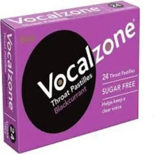 Vocalzone Throat Pastilles (Black Currant x24 Tabs)