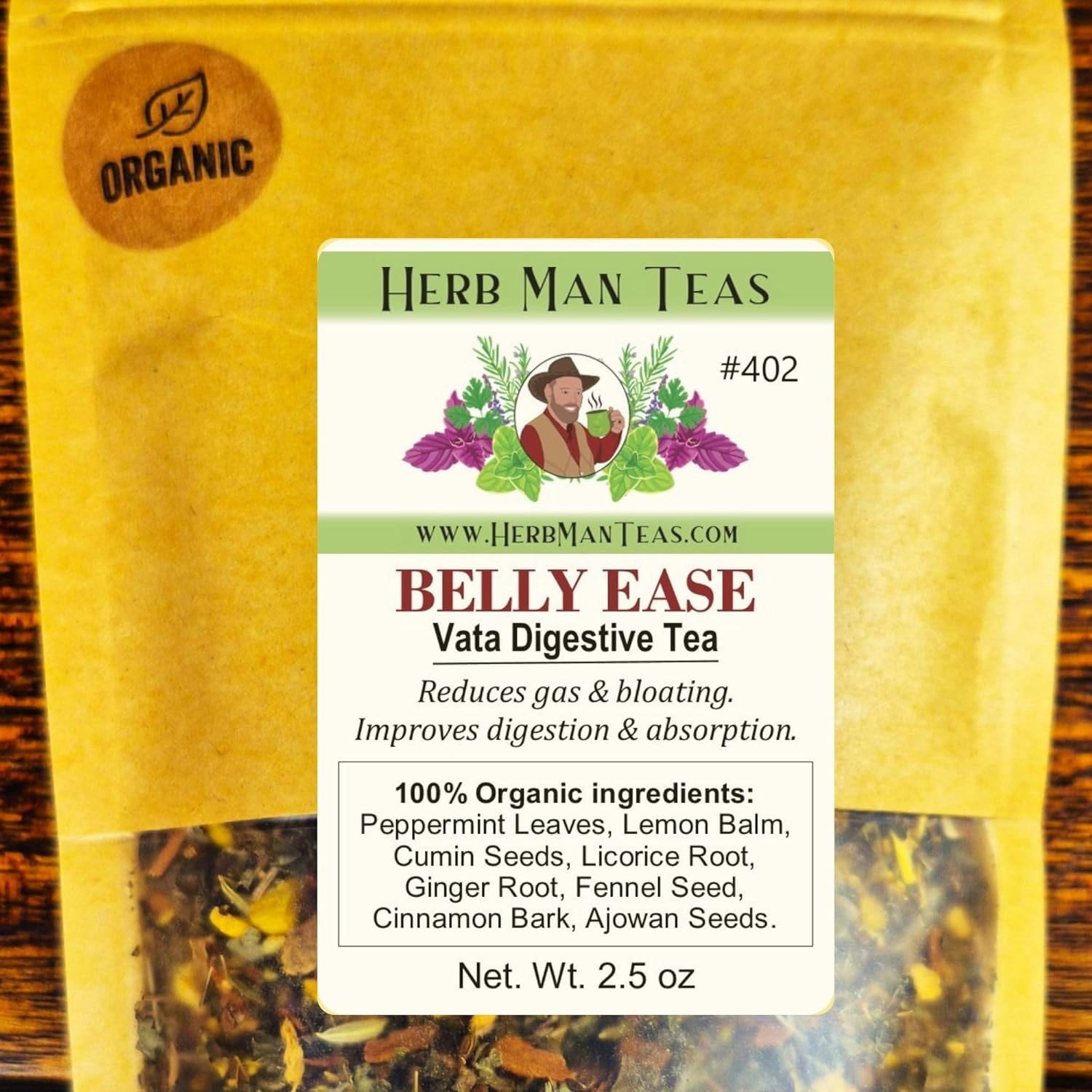 DIGESTIVE TEA for gas bloating & weak digestion formulated